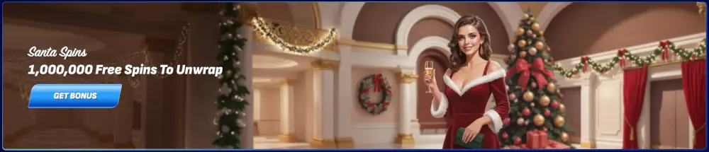 Wonaco Santa Spins holiday promotion with a massive free spins offer